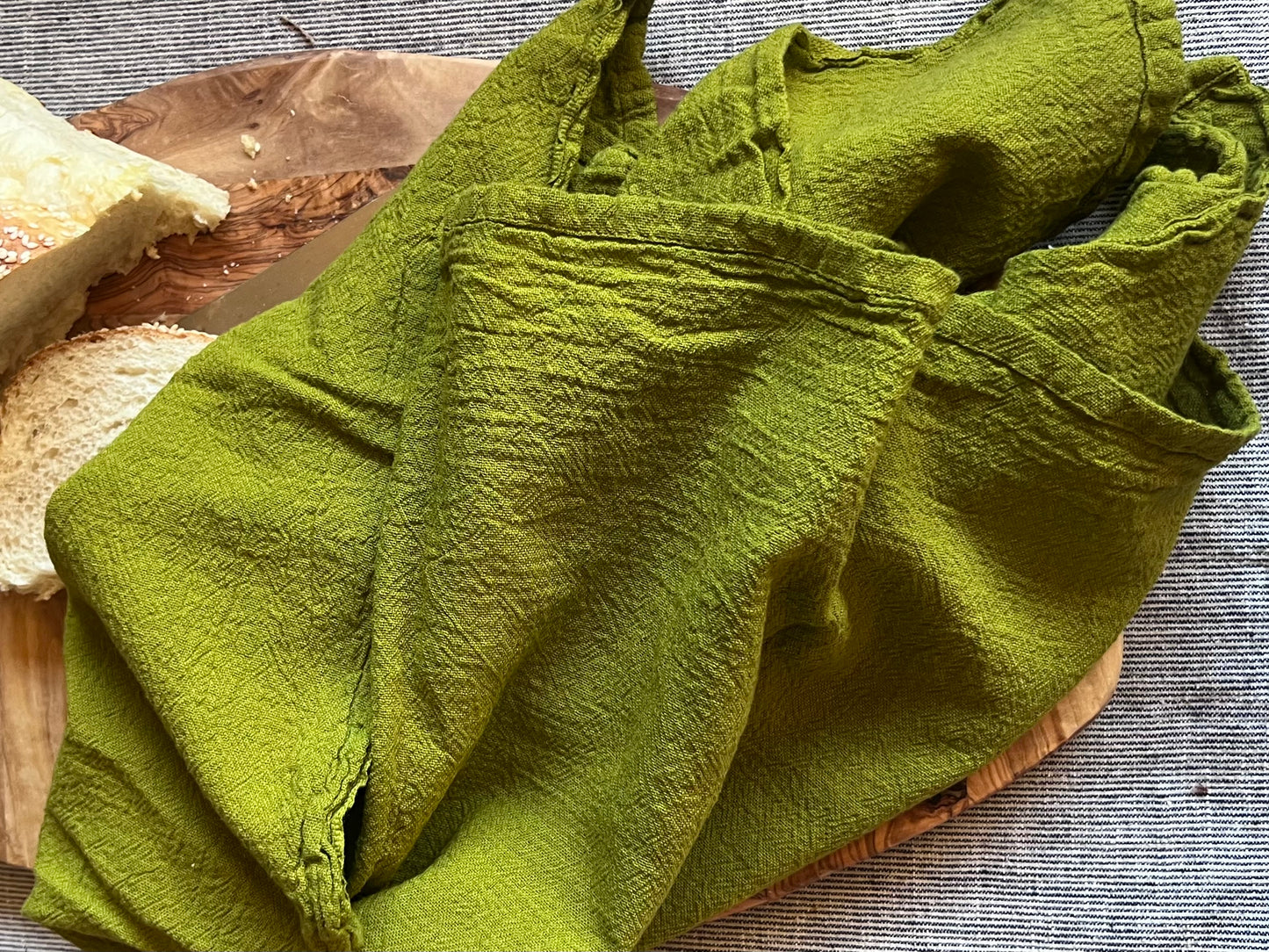 Swamp Hand-Dyed Cotton Flour Sack Towel - 28x28 - Handmade