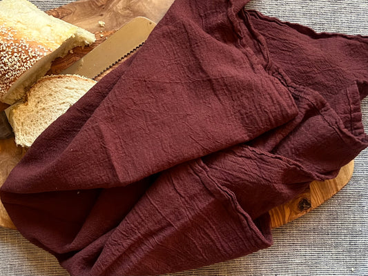 Chestnut Hand-Dyed Cotton Flour Sack Towel - 28x28 - Handmade