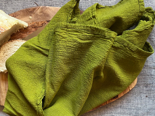 Swamp Hand-Dyed Cotton Flour Sack Towel - 28x28 - Handmade