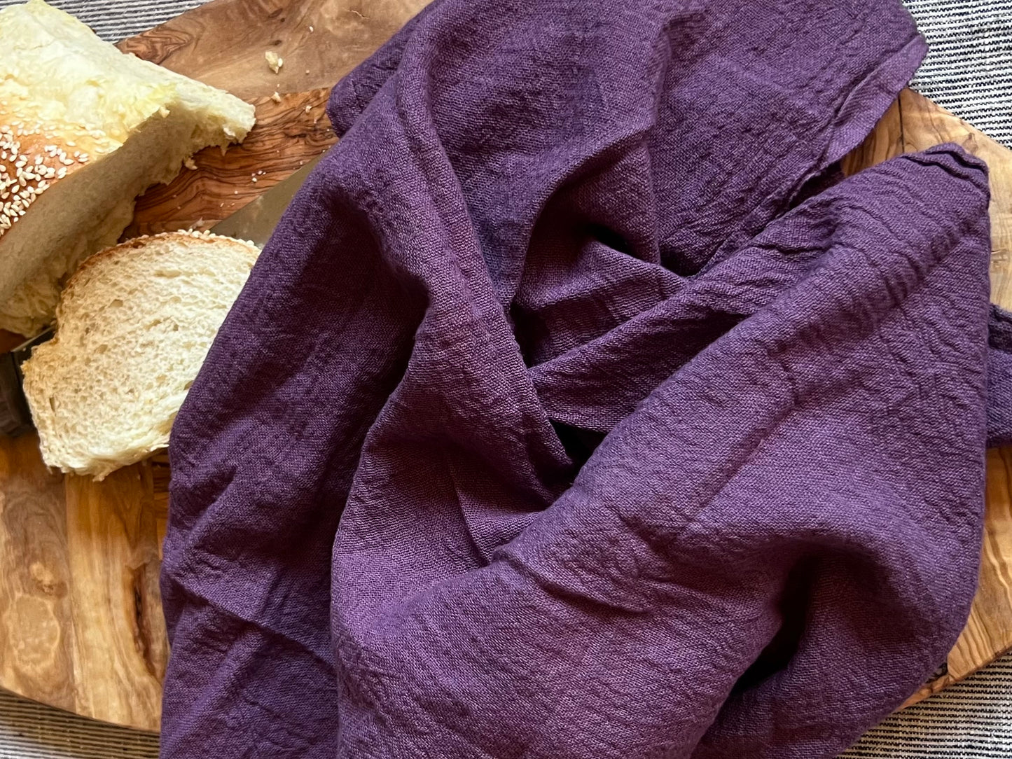 Amethyst Hand-Dyed Cotton Flour Sack Towel - 28x28 - Handmade