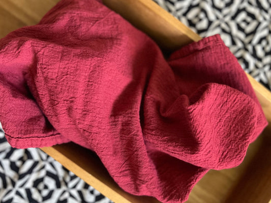 Currant Hand-Dyed Cotton Flour Sack Towels - 28 x 28 - Handmade