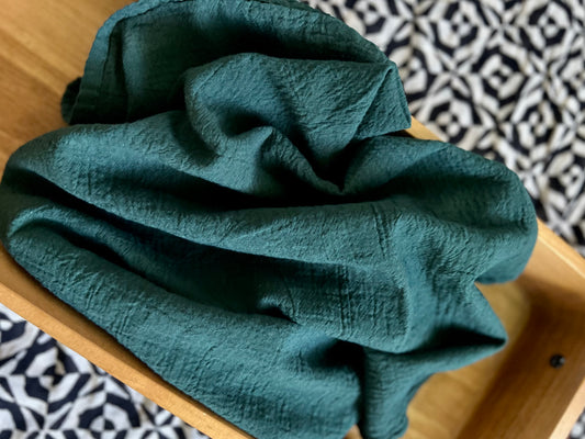 Deep Forest Hand-Dyed Cotton Flour Sack Towels - 28 x 28 - Handmade