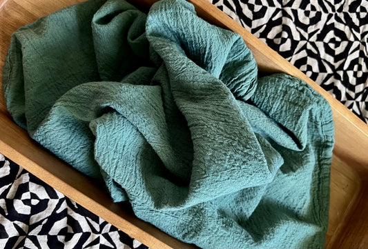 Pine Hand-Dyed Cotton Flour Sack Towels - 28 x 28 - Handmade