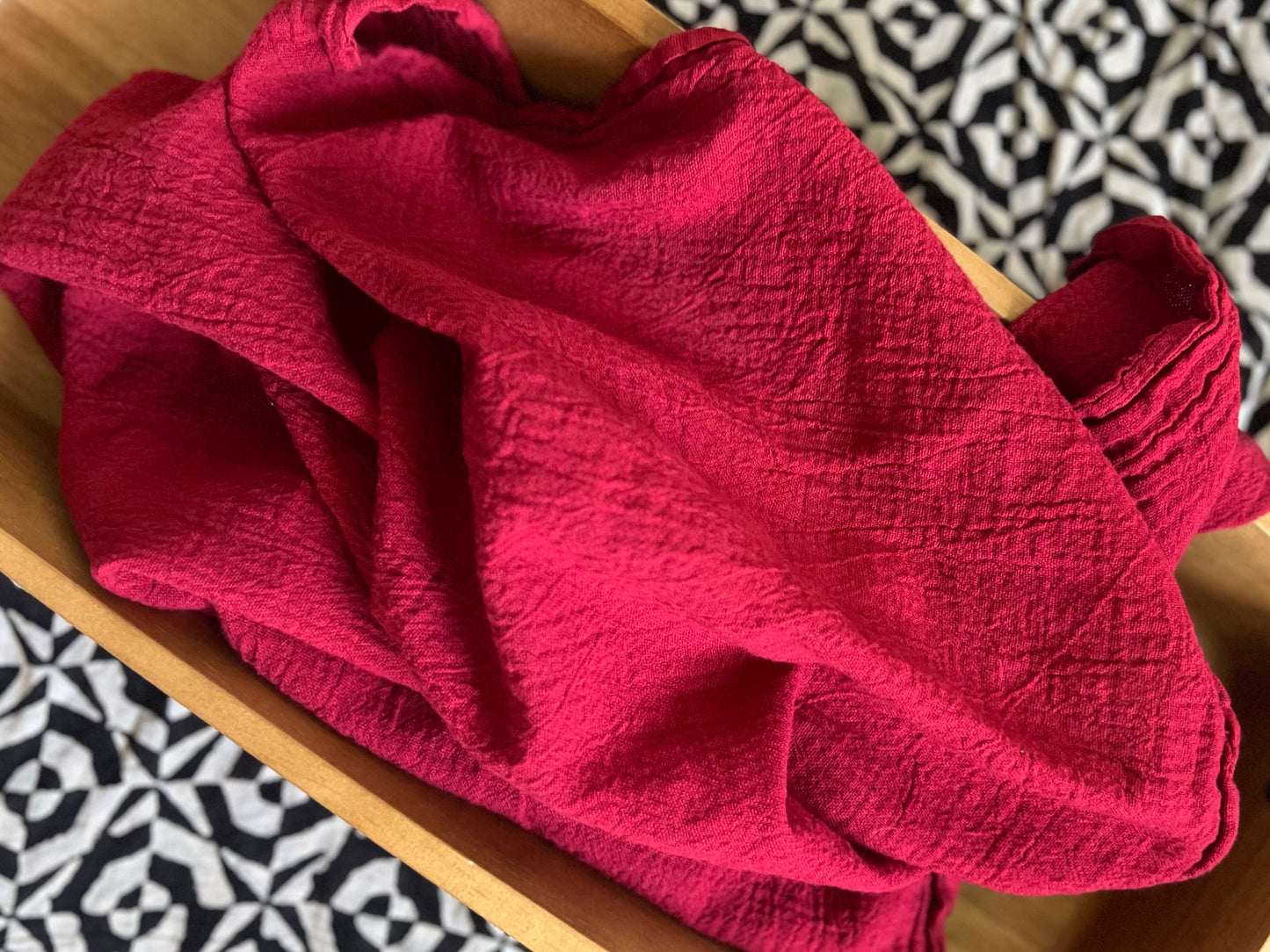 Sangria Hand-Dyed Cotton Flour Sack Towels - 28 x 28 - Handmade